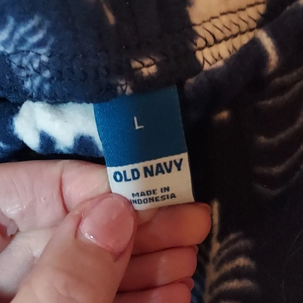 Old Navy Microfleece Pajama Set Blue Trees